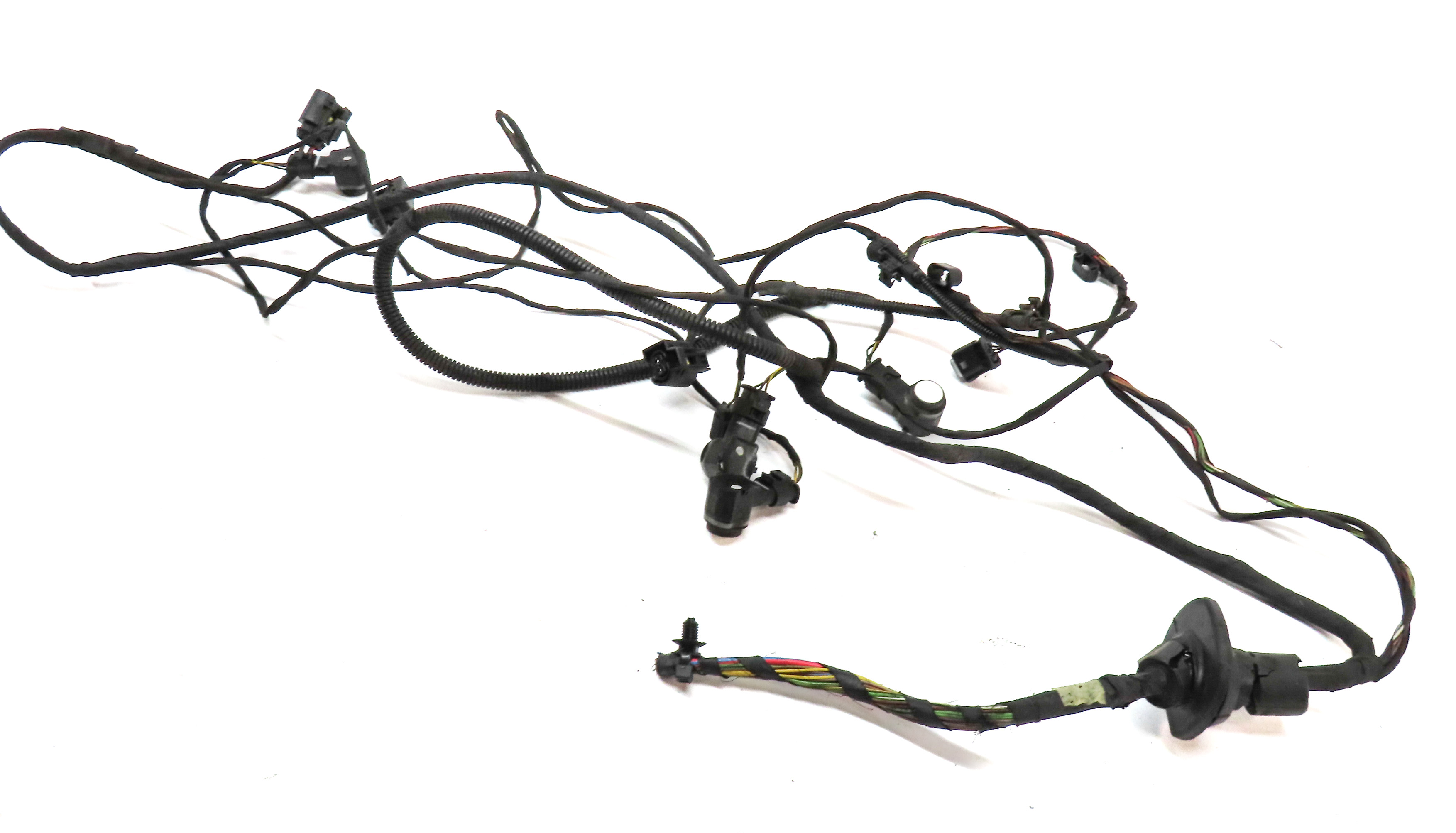 2010 BMW 535IGT (F07) REAR PARK ASSIST PDC DISTANCE CONTROL SENSOR SET w/HARNESS — exact item pictured